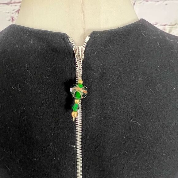 Kimberly Ovitz black panel front wool sleeveless sheath dress - Picture 6 of 12